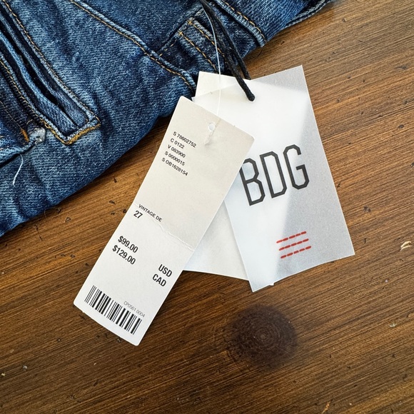 BDG Blue Flare Wide Leg Jeans Classic Style - Picture 9 of 9